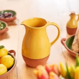 Dexam Sintra Glazed Terracotta Jug Ochre
