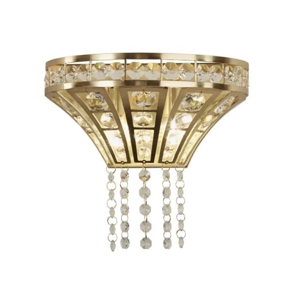 Searchlight Gemma Flush Wall Light - Satin Brass
