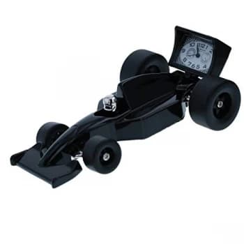 Miniature Clock - Black Racing Car