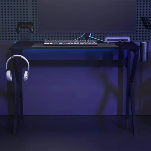 VIDAXL Gaming Desk with k Shape Legs Black 110x60x75cm Vidaxl 8720286566657