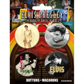 Elvis Buttons 4 Pack