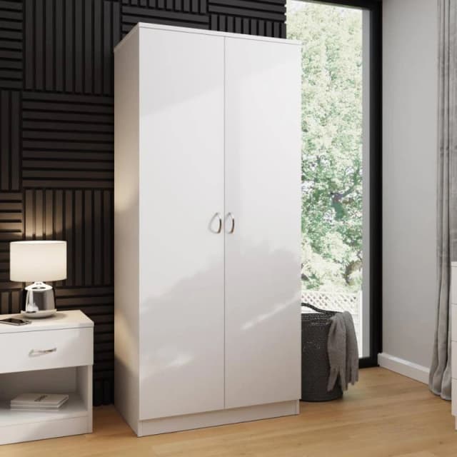 FWStyle FWStyle Promo 2 Door Double Wardrobe White White One Size Unisex 5056413133038