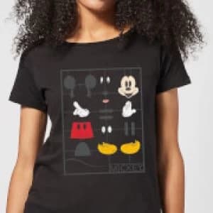 Disney Mickey Mouse Construction Kit Womens T-Shirt - Black