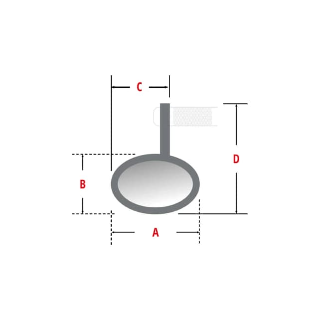 HIGHSIDER Victory-X Bar End Mirror (1pc) Size