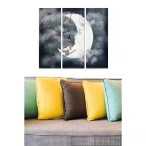 MDF1275126 Multicolor Decorative MDF Painting (3 Pieces)