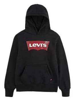 Levis Boys Classic Batwing Hoodie - Black, Size 3 Years