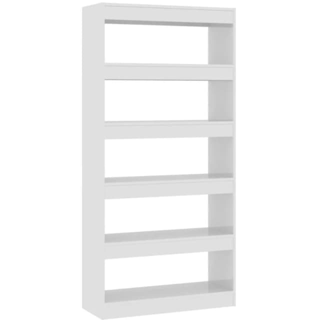 VIDAXL Vidaxl - Book Cabinet/Room Divider High Gloss White 80x30x166cm Engineered Wood 8720286843604