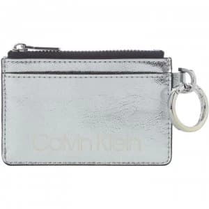 Calvin Klein Coin pouch card holder key fob - Silver