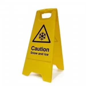 Caution Snow And Ice Heavy Duty A Board made from polypropylene and