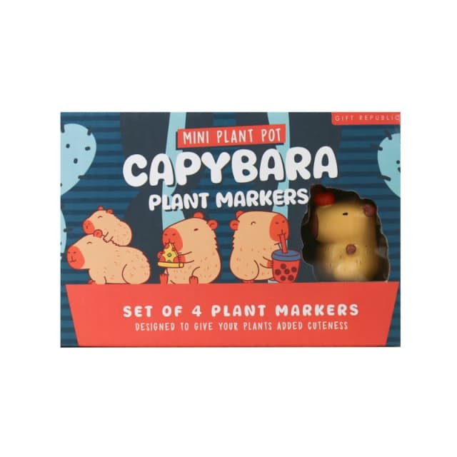 Gift Republic Capybara Plant Pot Markers - Set of 4 Multi unisex One Size