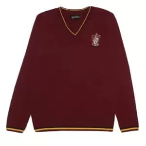 Harry Potter Womens/Ladies Gryffindor House Knitted Jumper (4XL) (Burgundy)