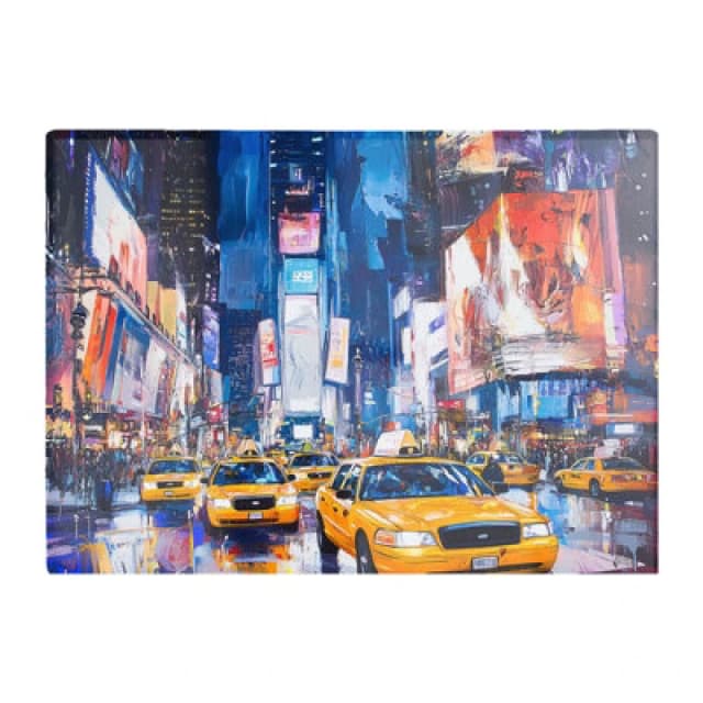 Warren Reed Designer Neon Nights: Times Square Buzz Chopping Board