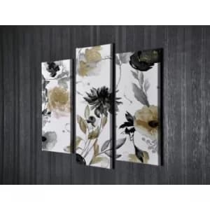 UC107 Multicolor Decorative Canvas Painting (3 Pieces)