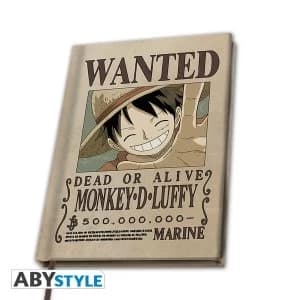 One Piece - Wanted Luffy A5 Notebook
