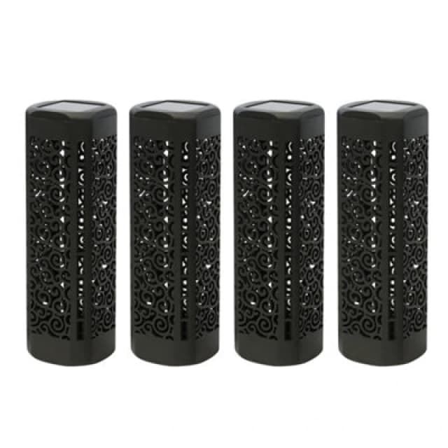 Streetwize Pack Of 4 Solar Stake Lights - Black One Size
