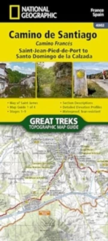 Camino de Santiago - Camino Frances Map 1 of 4 : Saint-Jean-Pied-de-Port to Santo Domingo de la Calzada Other cartographic