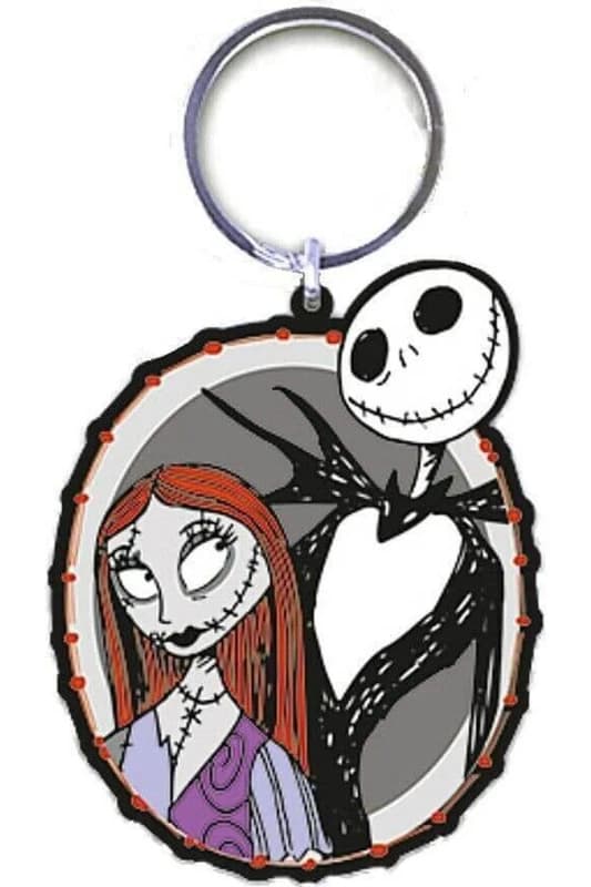 Nightmare Before Christmas Jack & Sally Keyring Multicolor Unisex One Size