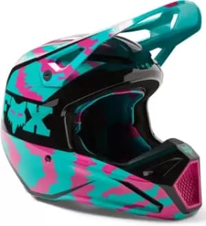 FOX V1 Nuklr Youth Motocross Helmet, turquoise, Size L, turquoise, Size L