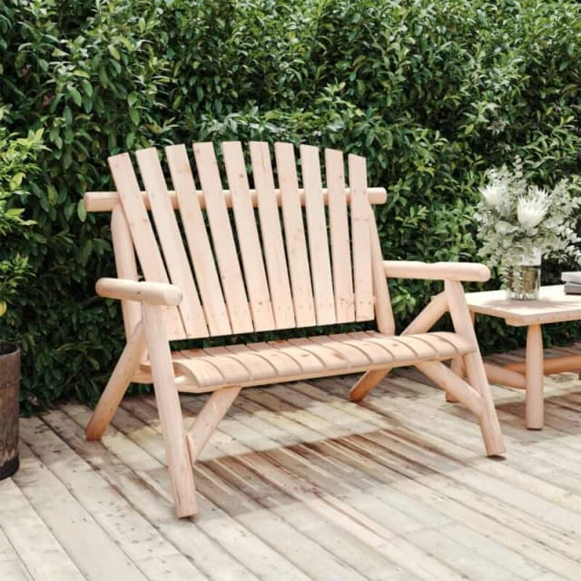 VIDAXL 2-Seater Garden Bench 119x85x98cm Solid Wood Spruce Vidaxl 8720845754631