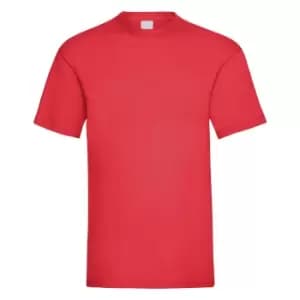 Mens Value Short Sleeve Casual T-Shirt (Large) (Bright Red)