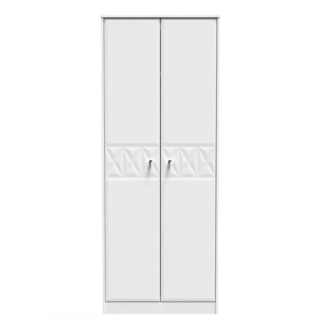 Toledo 2 Door Wardrobe In White Matt (Ready Assembled)