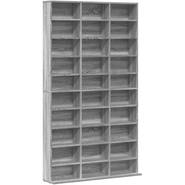 VIDAXL CD Cabinet Grey Sonoma 102x23x177.5cm Engineered Wood vidaXL 8720286931561