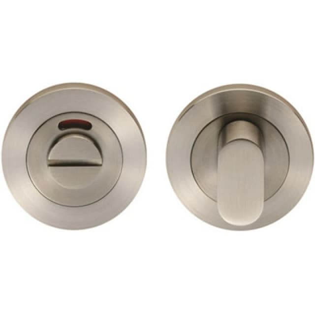 Loops Round Thumbturn Lock and Release With Indicator Satin Stainless Steel Metallics unisex