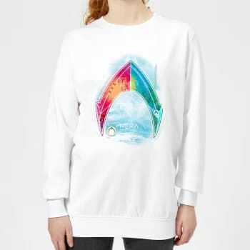Aquaman Mera Beach Symbol Womens Sweatshirt - White
