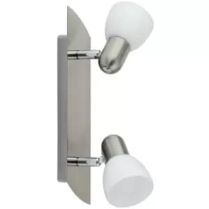 Enea - 2 Light Twin Adjustable Spotlight Satin Nickel, E14 - Eglo