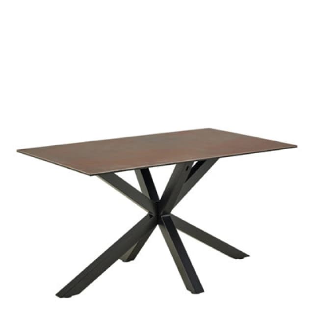Furniture To Go Heaven Dining Table With Ceramic Rusty Brown Top (L) 135Cm Seats Up To 4
