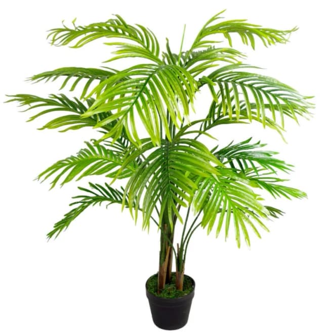Leaf 130cm Leaf Design UK Large Realistic Artificial Palm Tree Natural Palm Green