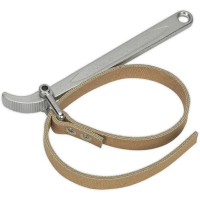 Loops Oil Filter Strap Wrench - Drop Forged Steel - 60mm to 140mm Rubberised Strap Metallics