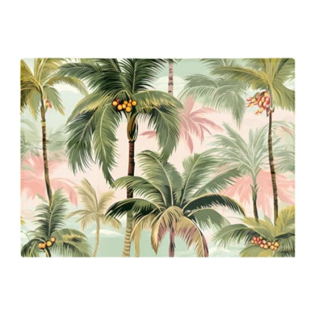 Warren Reed Designer Palm Trees Pattern Glass Chopping Board