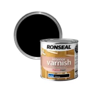 Ronseal Interior Ebony Satin Varnish, 250Ml
