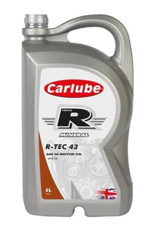 Carlube Engine Oil 5L Triple R Sae 50 Api Sf Cd Mineral 5 Litres R-Tec 43 Kch005