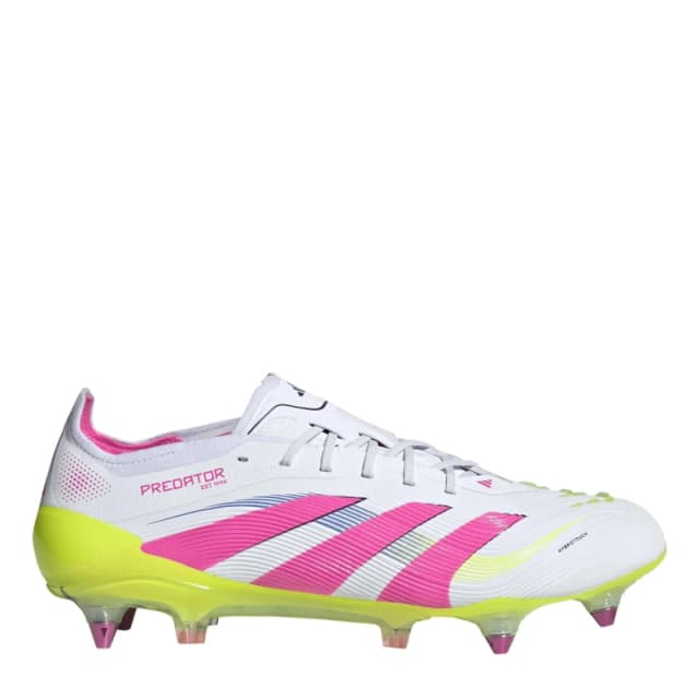 adidas Unisex Kids Pred Elt Predator Soft Ground Football Boots Wht/Pink/Lem unisex 3.5 (36)