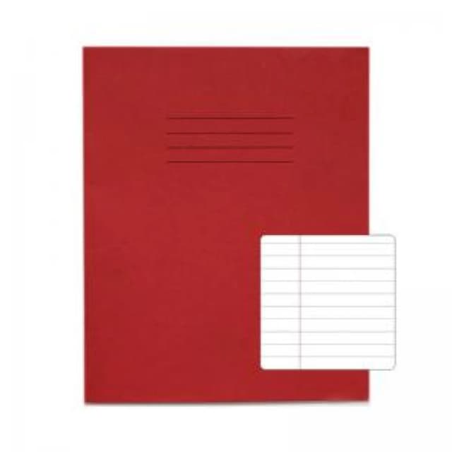 RHINO 8 x 6.5 Exercise Book 48 Page, Red, F8M (Pack of 100)