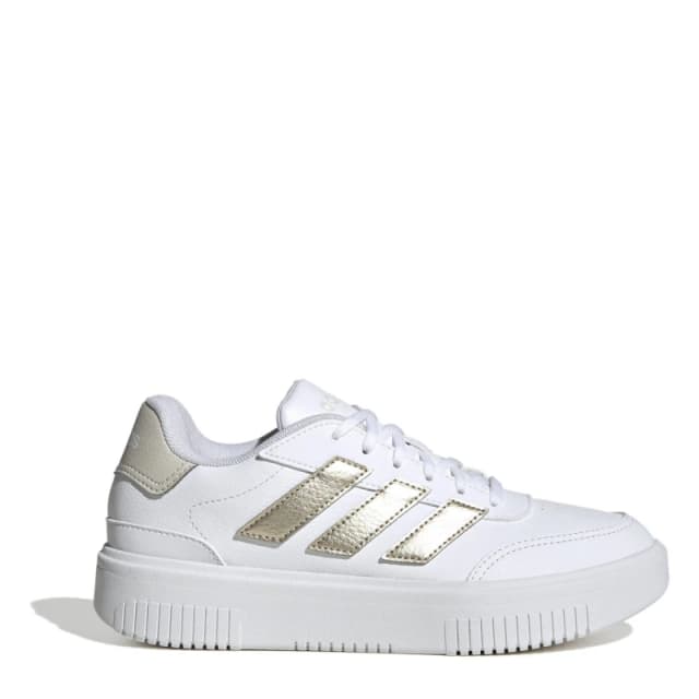 adidas Courtblock Trainers Wht/Gold female 6 (39.3)