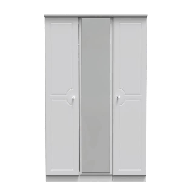 Ready Assembled 2 U Kendal Triple Mirror Wardrobe (Ready Assembled) White
