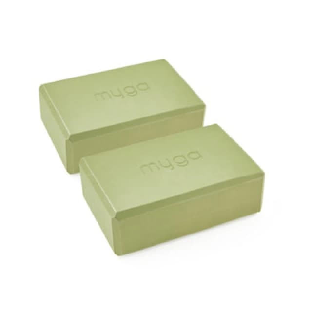 Myga Pair Of Moss Yoga Blocks For Balance And Stability