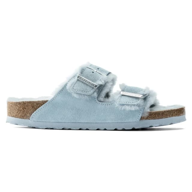 Birkenstock Womens mules Birkenstock Arizona Shearling Bleu Female 37