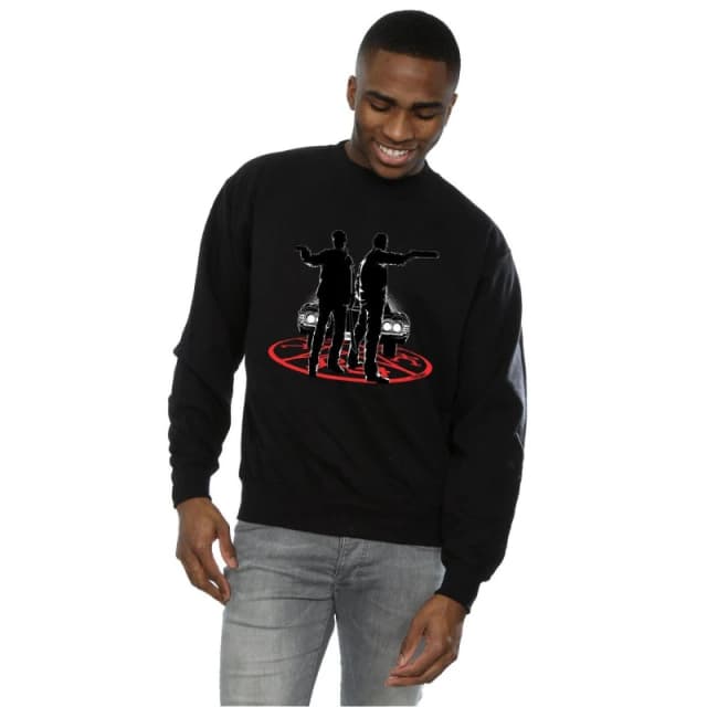 Supernatural Supernatural Men Sam And Dean Silhouette Sweatshirt in Black Size: Small Black S Male 5057245668675