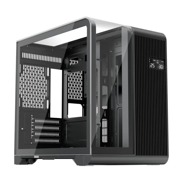 1st Player RT5 BK Glass Micro Tower Gaming Case - 3-Sided Tempered Glass Panels, RGB Lighting, Esports Design RT5-BK