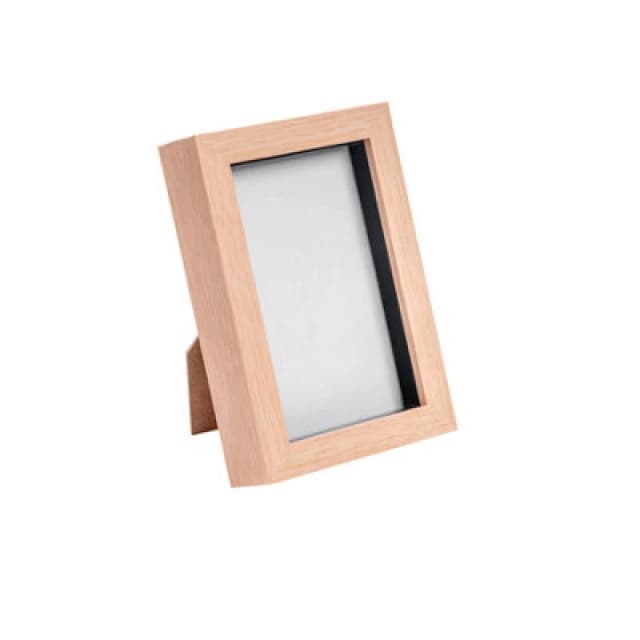 Nicola Spring 4 X 6" Photo Frame - Light Wood - 3D Photo Frame Picture Frame Box Portrait Display Case (17.5 X 12.5Cm)