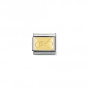 Nomination Composable Classic 18K Gold Infinite Love Plate Link 030121/21