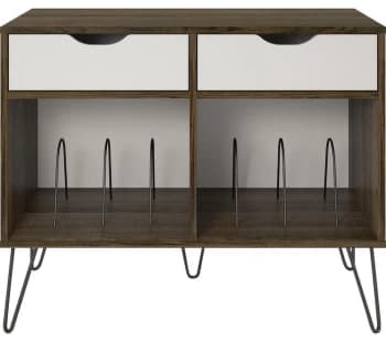 DOREL HOME Concord 1323015COMUK Turntable Stand - Oak & White