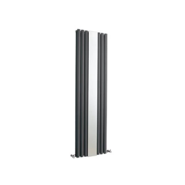 HUDSON REED Hudson Reed Revive Double Designer Vertical Radiator Mirror 1800mm H x 499mm W - Anthracite HLA79