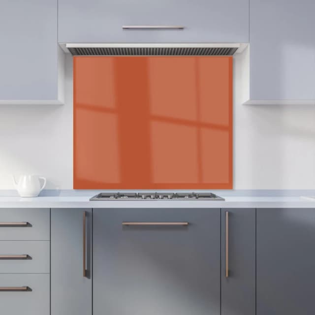 Warren Reed - Designer Rusty Orange Kitchen Splashback Size: 600mm x 750mm Orange Unisex 600mm x 750mm