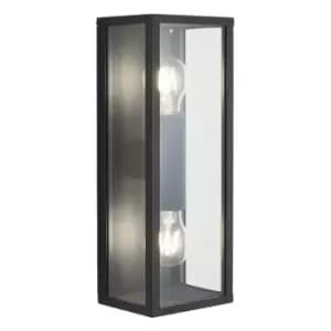 Zinc CHINON Outdoor Panel 2 Light Box Lantern Black