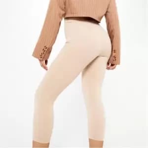I Saw It First Petite High Waisted Leggings - Brown
